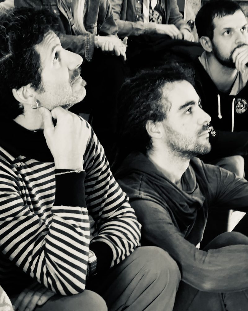 Participants watching an exercise from the floor